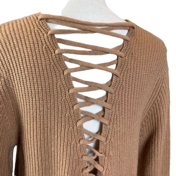 A.L.C. Markell Cashmere Wool Blend Tie Back Wide Sleeve Tunic Sweater Size Large - Picture 4 of 12